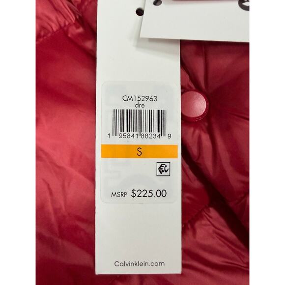 Calvin Klein Sorona Aura Red Puffer Jacket NWT Men’s S • Unisex Fit - Picture 3 of 5